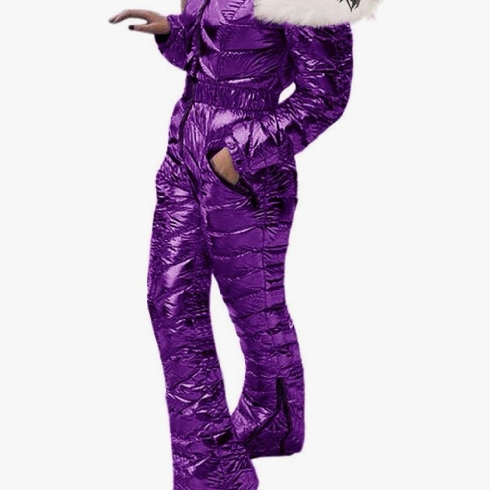 Womens Winter Ski Snow Suit Purple - Picture 3 of 4
